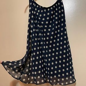 polka dot skirt. midi skirt.